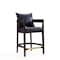 Manhattan Comfort Ritz Counter Stool in Black and Dark Walnut, PK3 3-CS006-BK - alternate 4